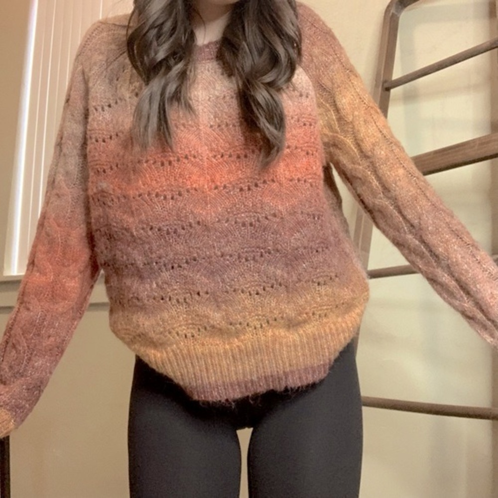 Knox rose XS brown toned knit sweater